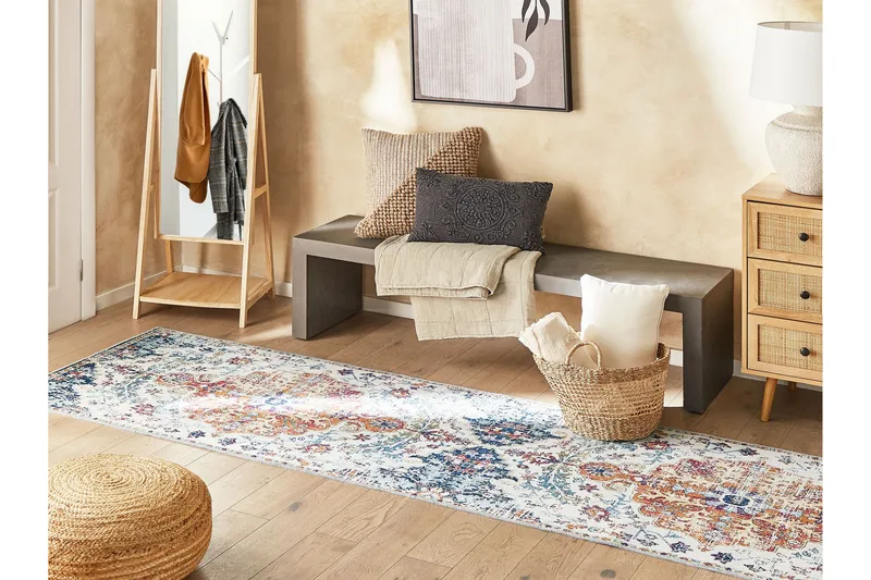 Enayam Ryeteppe 80x300 cm - Blå - Tekstiler - Tepper & Matter - Moderne tepper - Ryeteppe