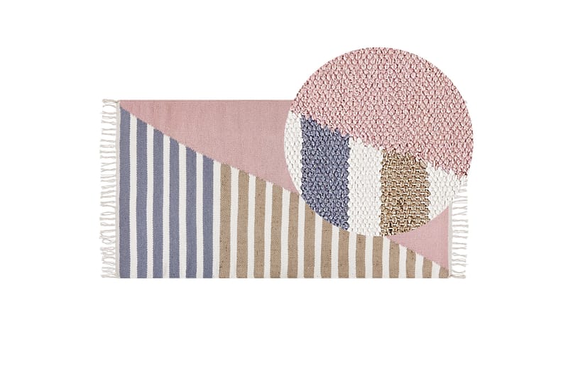 Engiz Ullteppe 80x150 cm - Rosa - Tekstiler - Tepper & Matter - Moderne tepper - Ullteppe