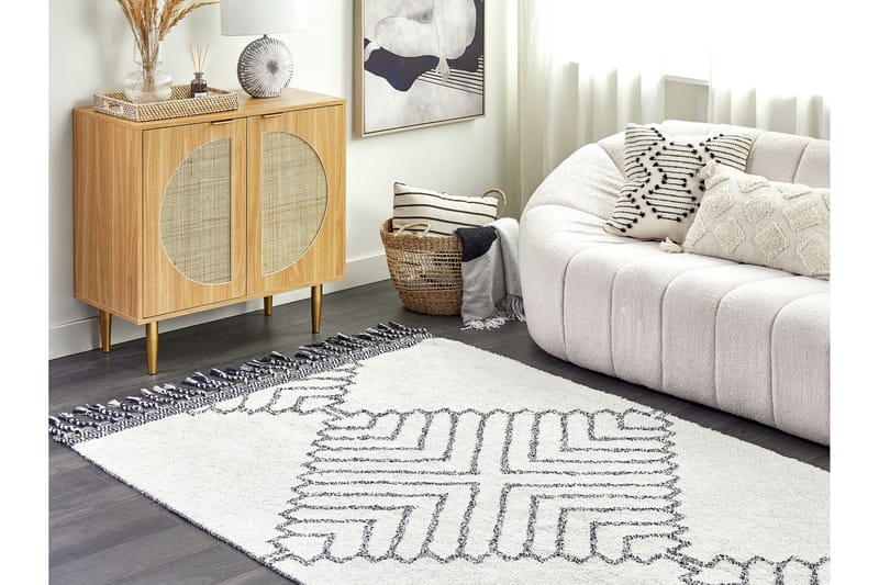 Eray Ryeteppe 140x200 cm - Svart/hvit - Tekstiler - Tepper & Matter - Moderne tepper - Ryeteppe