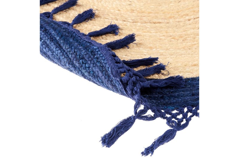Flatvevd Marts - Beige, Blå, 140x140 cm - Tekstiler - Tepper & Matter - Moderne tepper - Sisaltepper
