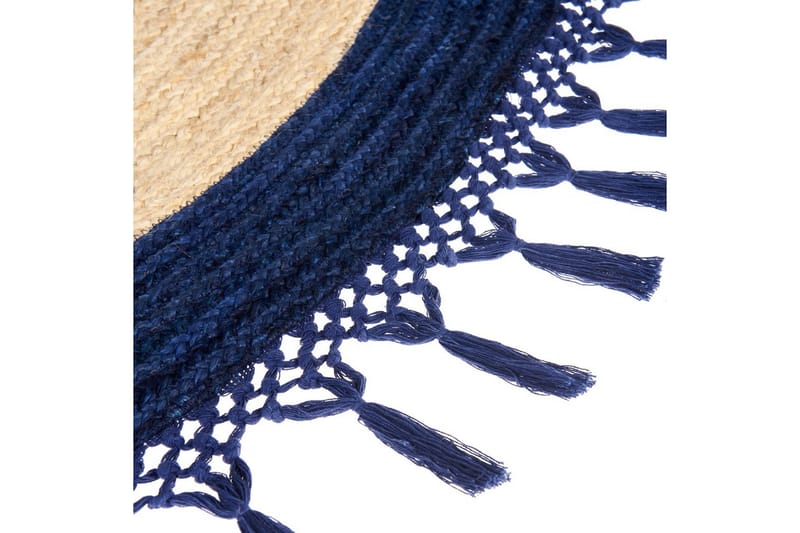 Flatvevd Marts - Beige, Blå, 140x140 cm - Tekstiler - Tepper & Matter - Moderne tepper - Sisaltepper