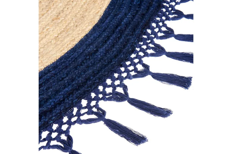 Flatvevd Marts - Beige, Blå, 200x200 cm - Tekstiler - Tepper & Matter - Moderne tepper - Sisaltepper