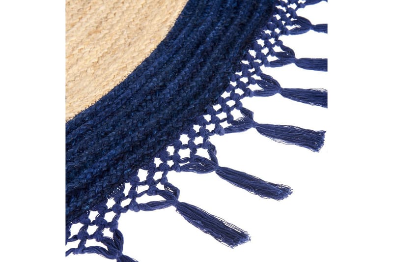 Flatvevd Marts - Beige, Blå, 200x200 cm - Tekstiler - Tepper & Matter - Moderne tepper - Sisaltepper