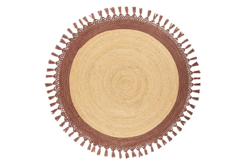 Flatvevd Marts - Beige, Brun, 140x140 cm - Tekstiler - Tepper & Matter - Moderne tepper - Sisaltepper