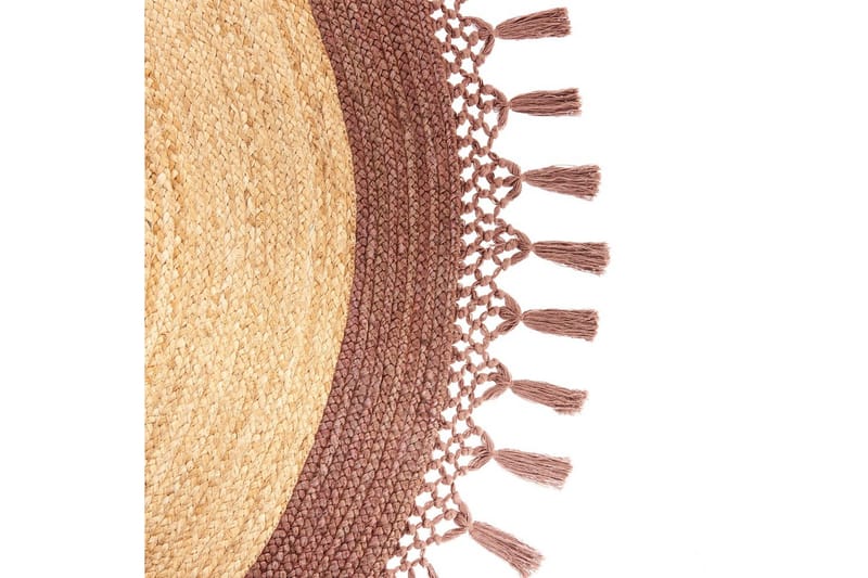 Flatvevd Marts - Beige, Brun, 140x140 cm - Tekstiler - Tepper & Matter - Moderne tepper - Sisaltepper