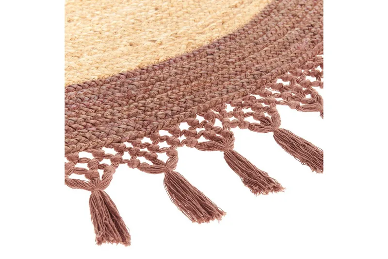 Flatvevd Marts - Beige, Brun, 200x200 cm - Tekstiler - Tepper & Matter - Moderne tepper - Sisaltepper