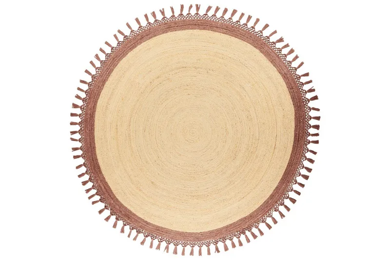 Flatvevd Marts - Beige, Brun, 200x200 cm - Tekstiler - Tepper & Matter - Moderne tepper - Sisaltepper