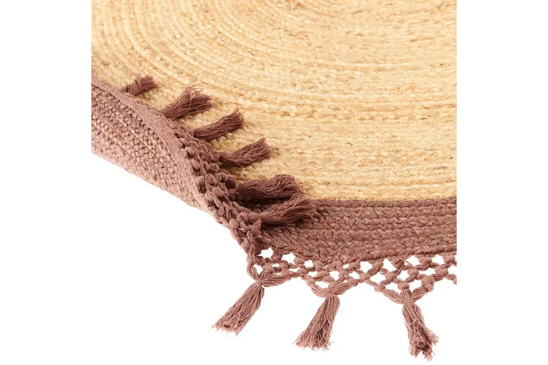 Flatvevd Marts - Beige, Brun, 200x200 cm - Tekstiler - Tepper & Matter - Moderne tepper - Sisaltepper