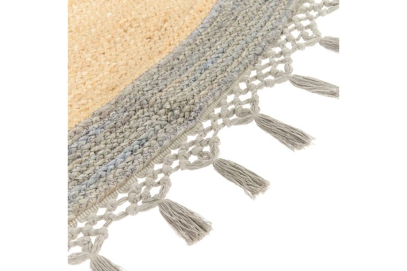 Flatvevd Marts - Beige, Grå, 200x200 cm - Tekstiler - Tepper & Matter - Moderne tepper - Sisaltepper