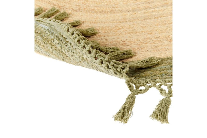 Flatvevd Marts - Beige, Grønn, 200x200 cm - Tekstiler - Tepper & Matter - Moderne tepper - Sisaltepper
