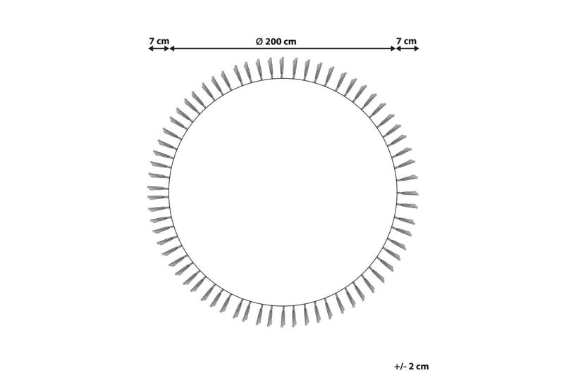Flatvevd Marts - Beige, Grønn, 200x200 cm - Tekstiler - Tepper & Matter - Moderne tepper - Sisaltepper