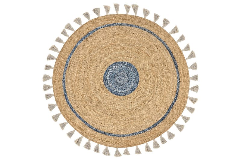 Flatvevet Obakoy, Beige, blå