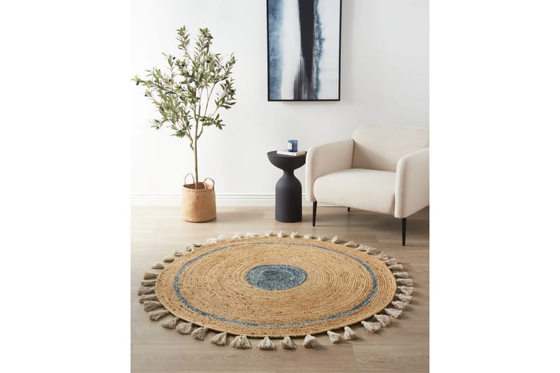 Flatvevet Obakoy - Beige, blå - Tekstiler - Tepper & Matter - Moderne tepper - Sisaltepper