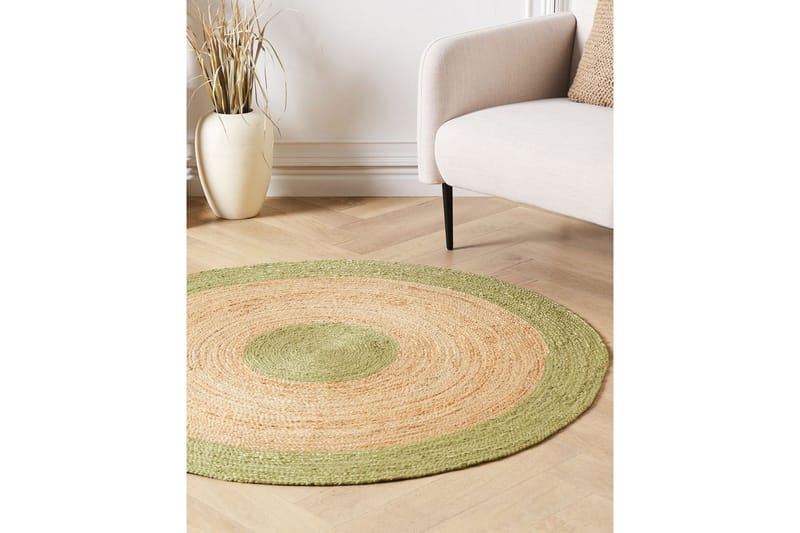 Flatvevet Yayalar - Beige, Grønn - Tekstiler - Tepper & Matter - Moderne tepper - Sisaltepper