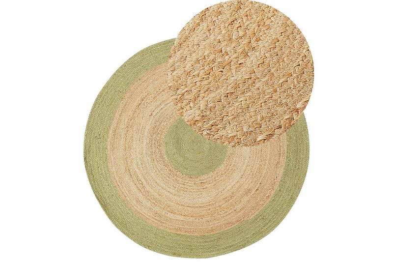 Flatvevet Yayalar - Beige, Grønn - Tekstiler - Tepper & Matter - Moderne tepper - Sisaltepper