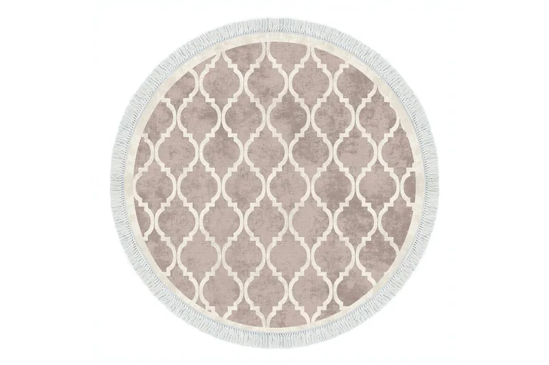 Alanur Home Matte 100x100 cm, Kremhvit/Brun