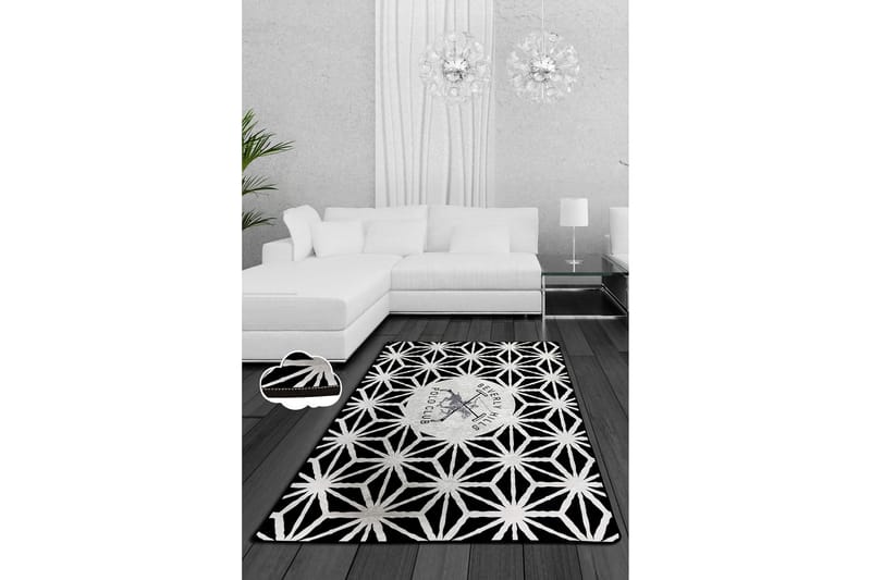 Beverly Hills Polo Club Matte 120x180 cm, Svart/Ecru