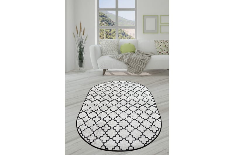 Chilai Matte 140x190 cm, Svart/Hvit