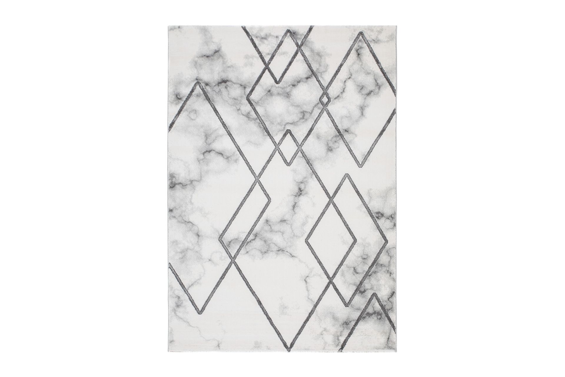 Diamond Romb Matte 133x190 cm - Sølv - Tekstiler - Tepper & Matter - Moderne tepper - Friezematter