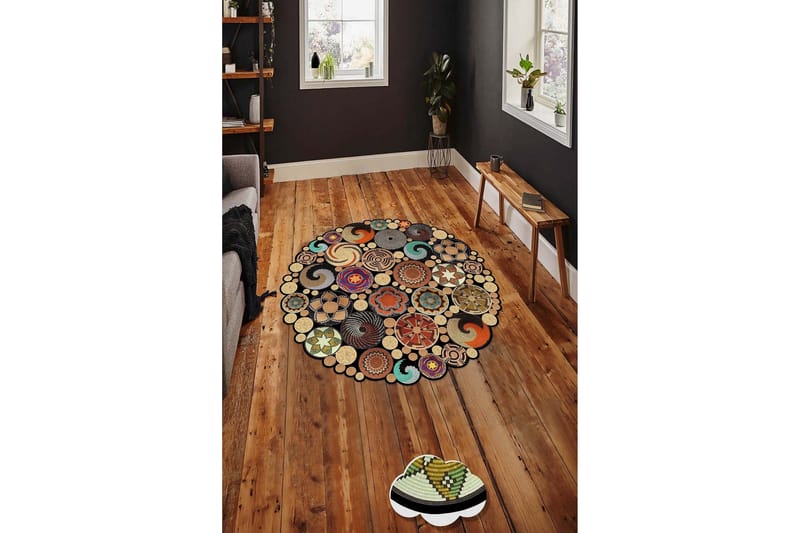 Homefesto Matte 60 cm Rund - Multifarget - Tekstiler - Tepper & Matter - Moderne tepper - Friezematter