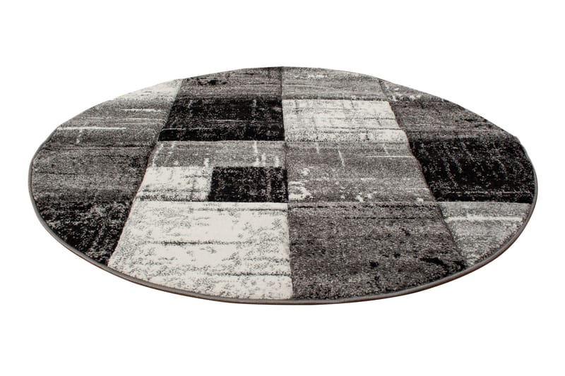 London Square Friezematte Rund 160 - Svart - Tekstiler - Tepper & Matter - Moderne tepper - Friezematter