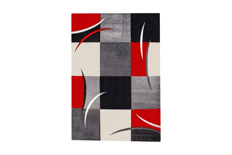 London Patch Friezematte 200x290, Rød