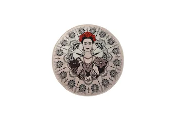 Matte Frida Rund (100) - Flerfarget/Fløyel - Tekstiler - Tepper & Matter - Moderne tepper - Friezematter