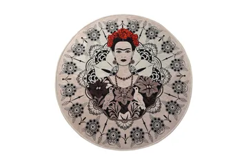 Matte Frida Rund (140) - Flerfarget/Fløyel - Tekstiler - Tepper & Matter - Moderne tepper - Friezematter
