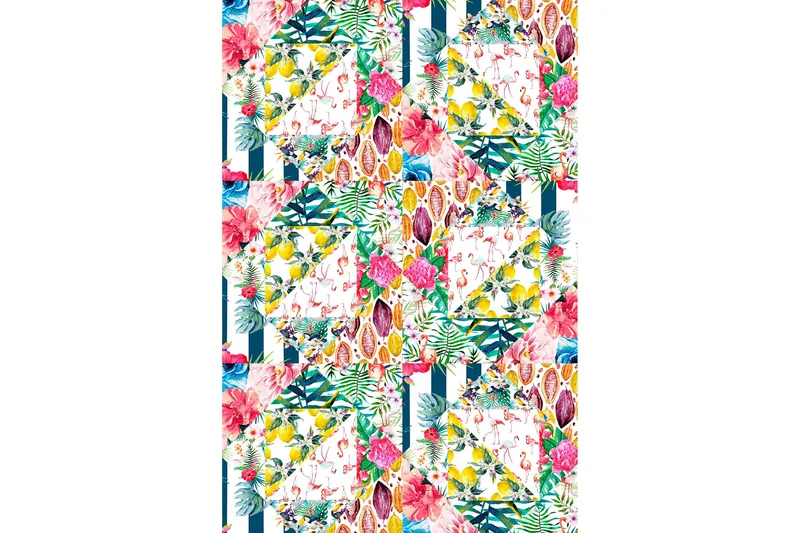 Matte Tropical - Rosa - Rosa / Fløyel - Tekstiler - Tepper & Matter - Moderne tepper - Friezematter