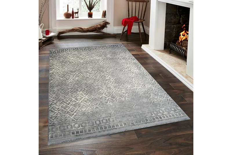 Naveena Wiltonteppe 120x170 cm Rektangulær, Grå/Creme