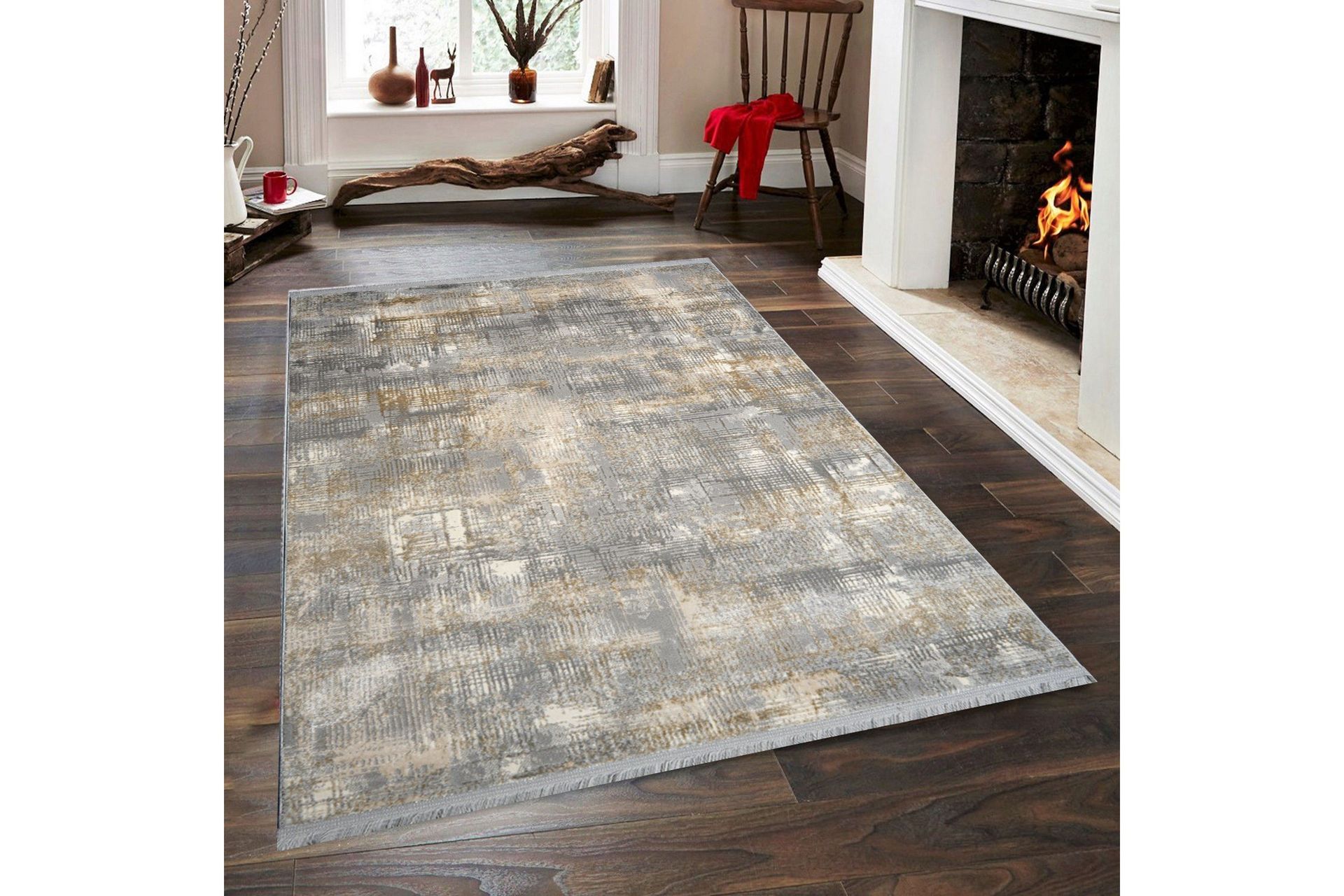 Naveena Wiltonteppe 160x230 cm Rektangulær - Grå/Beige/Creme