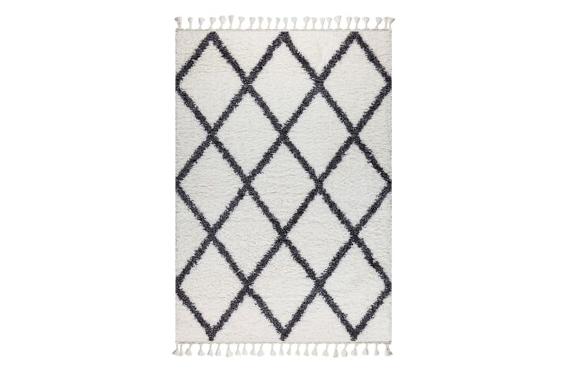 Nishiki Wiltonteppe 160x230 cm Rektangulær - Hvit/Antrasitt - Tekstiler - Tepper & Matter - Moderne tepper - Friezematter