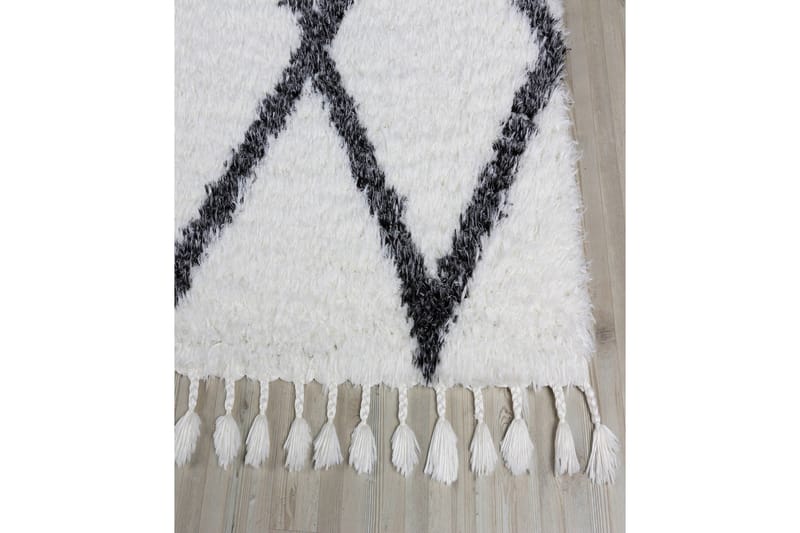 Nishiki Wiltonteppe 160x230 cm Rektangulær - Hvit/Antrasitt - Tekstiler - Tepper & Matter - Moderne tepper - Friezematter