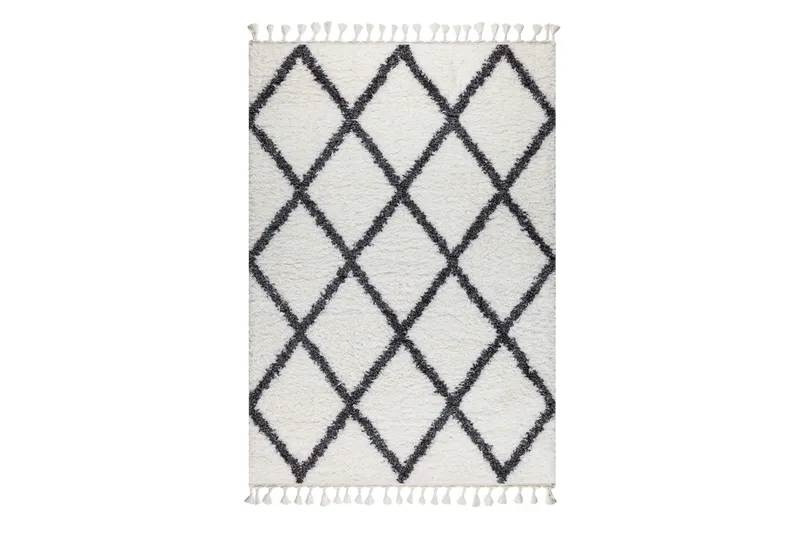 Nishiki Wiltonteppe 160x230 cm Rektangulær - Hvit/Antrasitt - Tekstiler - Tepper & Matter - Moderne tepper - Friezematter