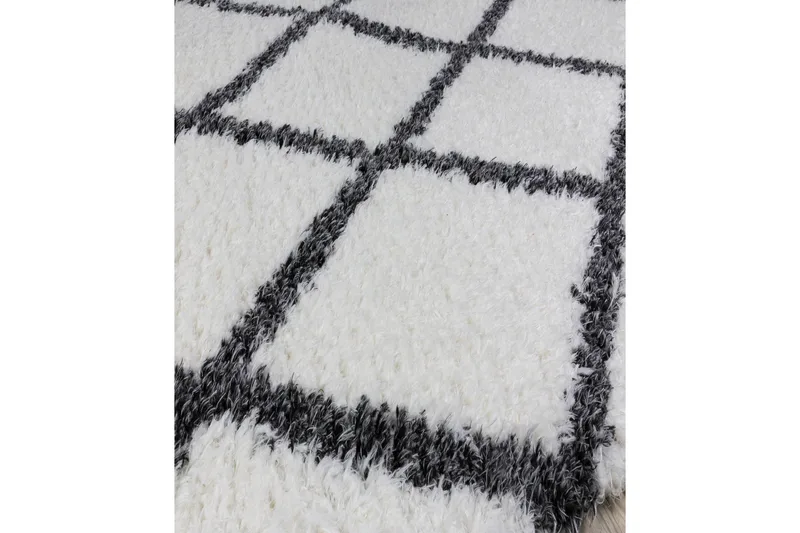 Nishiki Wiltonteppe 160x230 cm Rektangulær - Hvit/Antrasitt - Tekstiler - Tepper & Matter - Moderne tepper - Friezematter