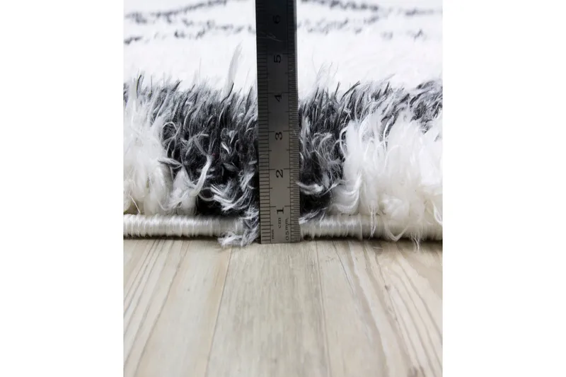 Nishiki Wiltonteppe 160x230 cm Rektangulær - Hvit/Antrasitt - Tekstiler - Tepper & Matter - Moderne tepper - Friezematter