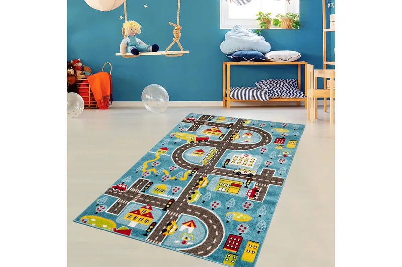 Noorpa Wiltonteppe 160x230 cm Rektangulær, Blå