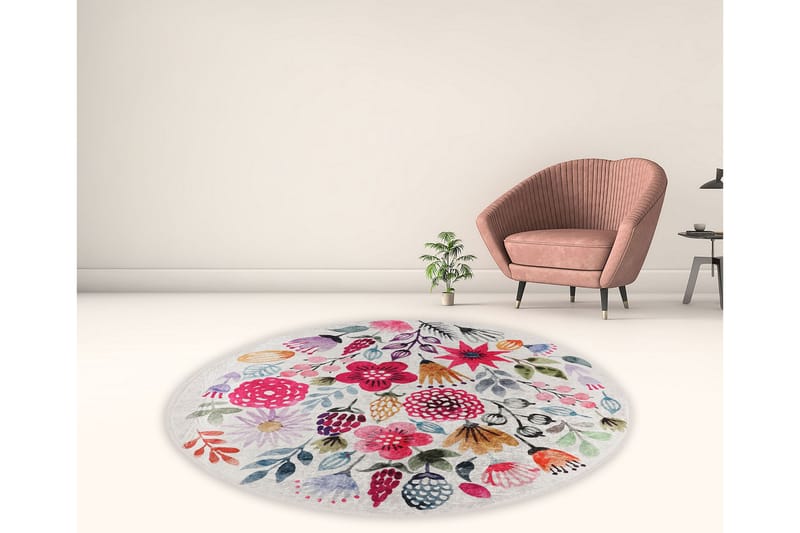 Nozomu Wiltonteppe 200 cm Rund - Flerfarget - Tekstiler - Tepper & Matter - Moderne tepper - Friezematter