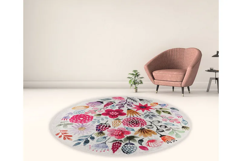 Nozomu Wiltonteppe 200 cm Rund, Flerfarget