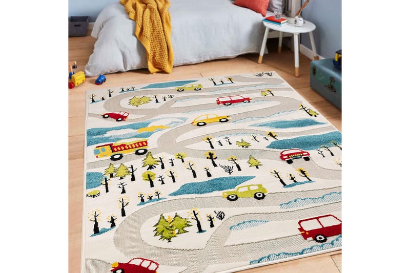 Ottawa Wiltonteppe 160x230 cm Rektangulær, Creme/Blå/Rød/Grønn/Svart