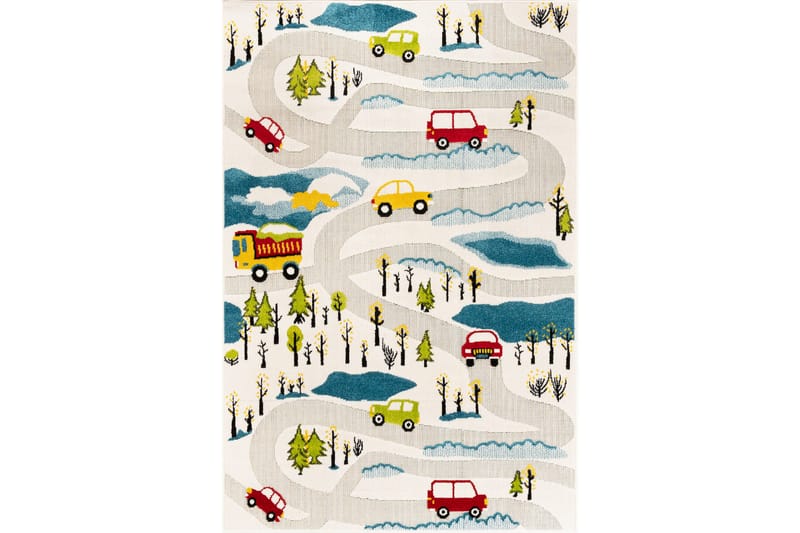 Ottawa Wiltonteppe 160x230 cm Rektangulær - Creme/Blå/Rød/Grønn/Svart - Tekstiler - Tepper & Matter - Moderne tepper - Friezematter