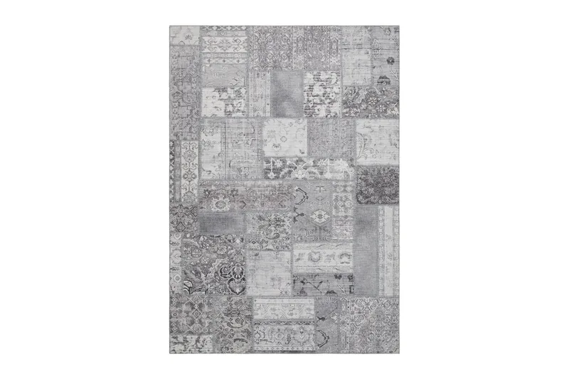 Patchwork Wiltonmatte 200x290 cm Rektangulær, Sølv