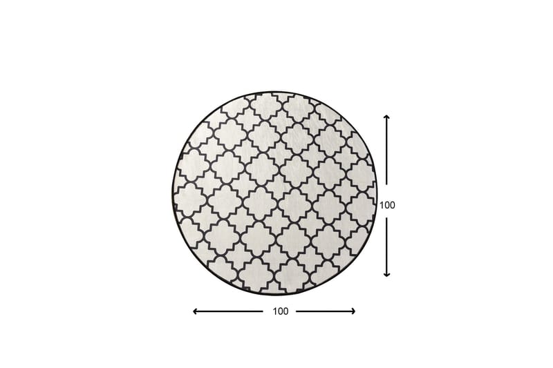 Round Matte Cup - Hvit (100) - Hvit/Fløyel - Tekstiler - Tepper & Matter - Moderne tepper - Friezematter