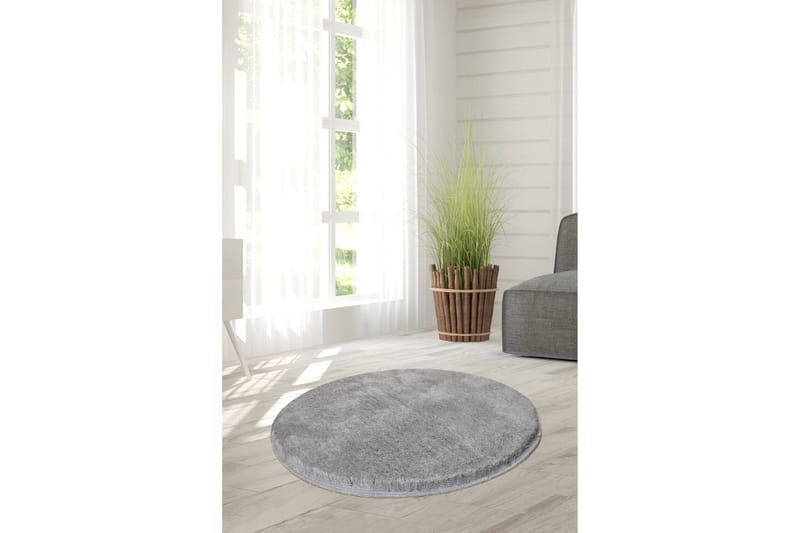 Round Matte Milano - Grå (90) - Grå/Akryl - Tekstiler - Tepper & Matter - Moderne tepper - Friezematter