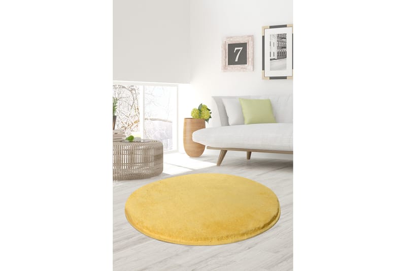 Round Matte Milano - gul (90) - Tekstiler - Tepper & Matter - Moderne tepper - Friezematter