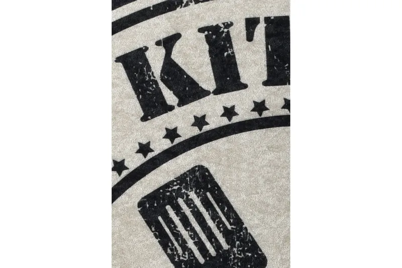 Round Matte My Kitchen (100) - Flerfarget/Fløyel - Tekstiler - Tepper & Matter - Moderne tepper - Friezematter