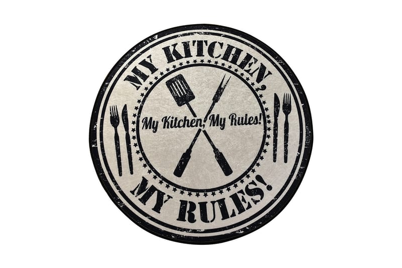 Round Matte My Kitchen (100) - Tekstiler - Tepper & Matter - Moderne tepper - Friezematter
