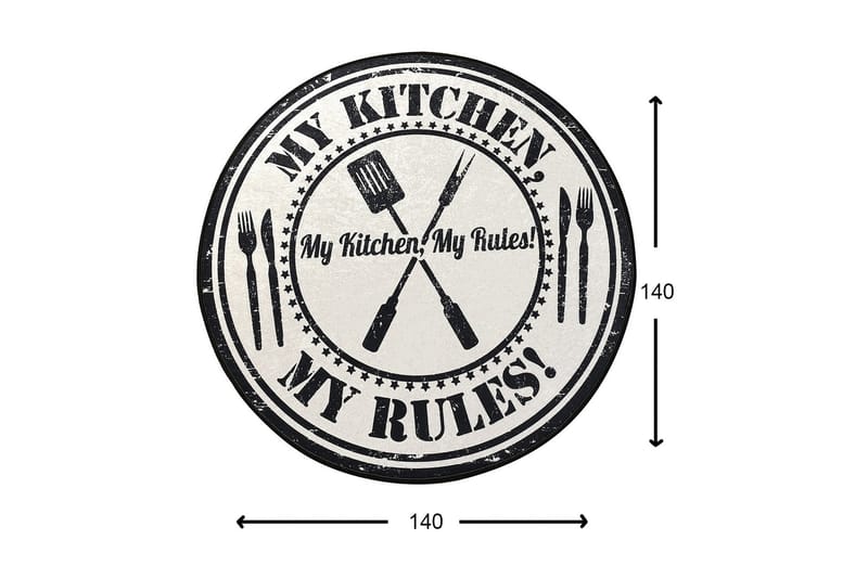 Round Matte My Kitchen (140) - Wiltontepper - Friezematter