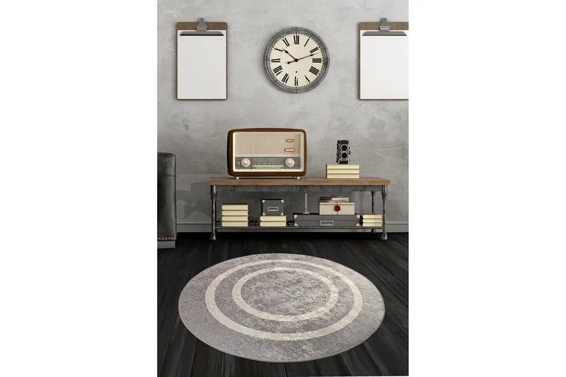 Round Matte Sølv (100) - Sølv/Fløyel - Tekstiler - Tepper & Matter - Moderne tepper - Friezematter