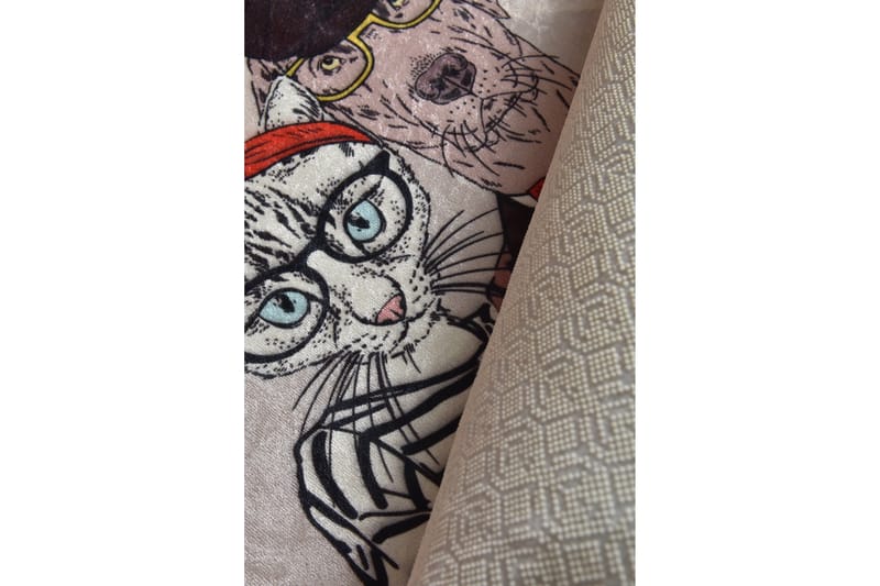 Rund Matte Beste Par (100) - Flerfarget/Fløyel - Tekstiler - Tepper & Matter - Moderne tepper - Friezematter